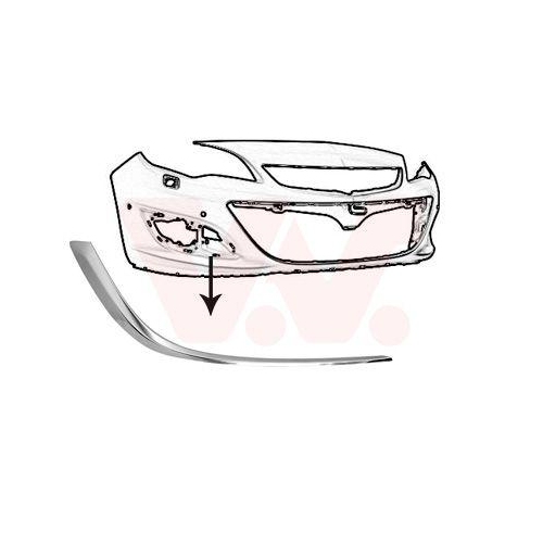 VAN WEZEL Zier-/Schutzleiste, Sto&szlig;f&auml;nger ** Equipart ** 3753598