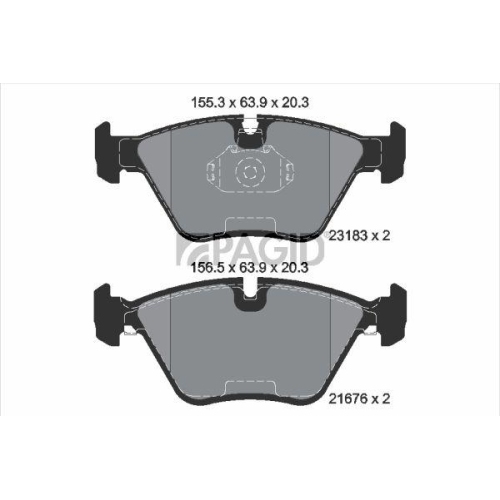 PAGID Bremsbelagsatz, Scheibenbremse T1202N