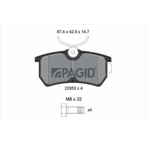 PAGID Bremsbelagsatz, Scheibenbremse T5118N