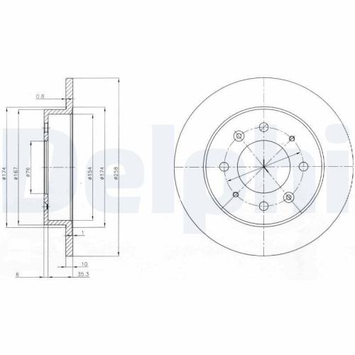 DELPHI Bremsscheibe BG4017