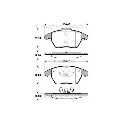 TRISCAN Bremsbelagsatz, Scheibenbremse 8110 28038