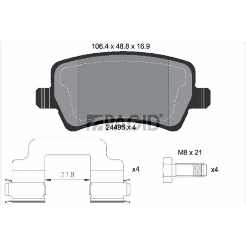 PAGID Bremsbelagsatz, Scheibenbremse T2640N
