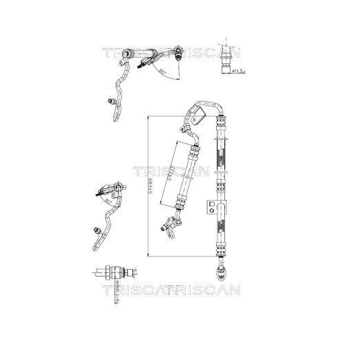 TRISCAN Hydraulikschlauch, Lenkung 8516 23009