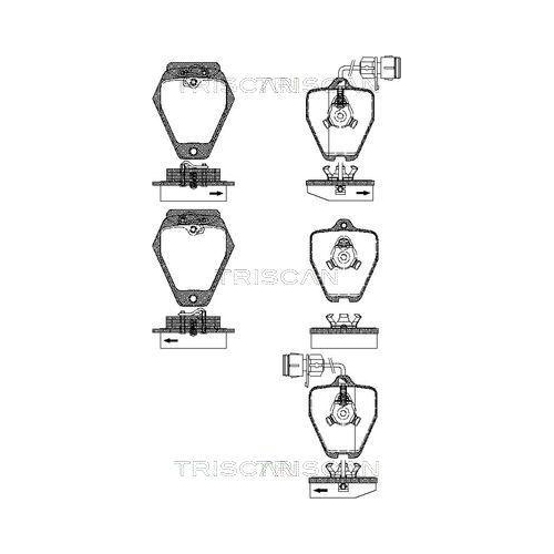 TRISCAN Bremsbelagsatz, Scheibenbremse 8110 29046
