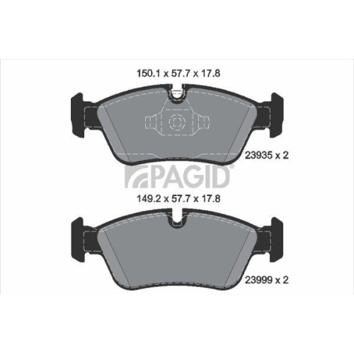 PAGID Bremsbelagsatz, Scheibenbremse T1446N