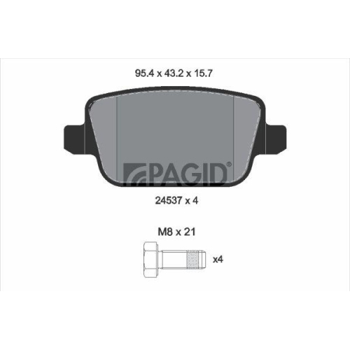 PAGID Bremsbelagsatz, Scheibenbremse T1696N