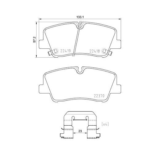 BREMBO Bremsbelagsatz, Scheibenbremse PRIME LINE P 30 089