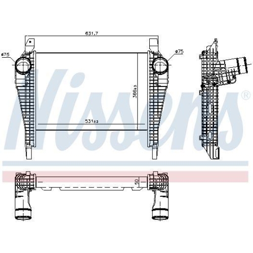 NISSENS Ladeluftk&uuml;hler ** FIRST FIT ** 961257