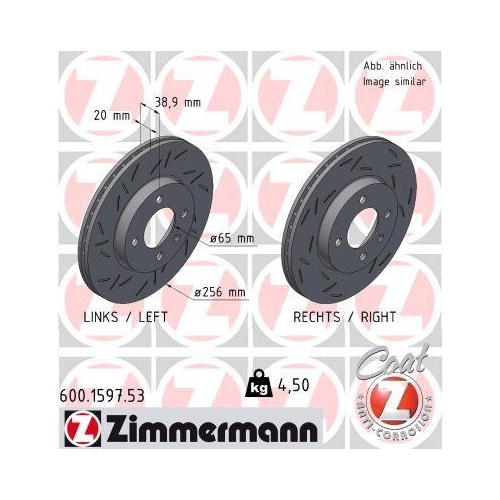 ZIMMERMANN Bremsscheibe BLACK Z 600.1597.53