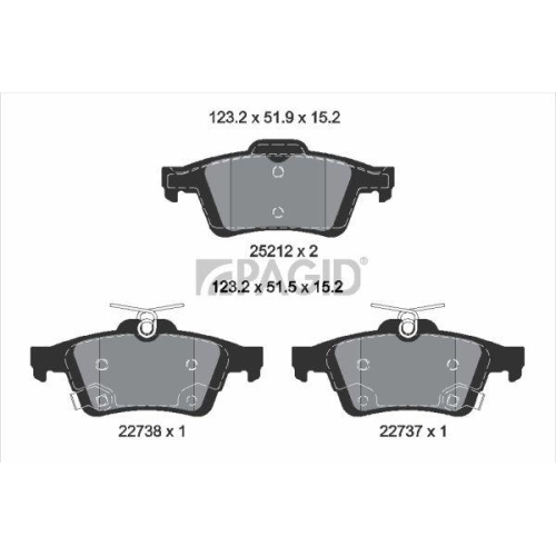 PAGID Bremsbelagsatz, Scheibenbremse T2749N