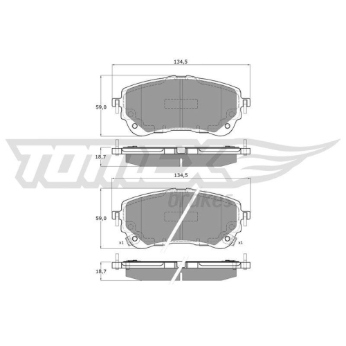 TOMEX Brakes Bremsbelagsatz, Scheibenbremse TX 19-82