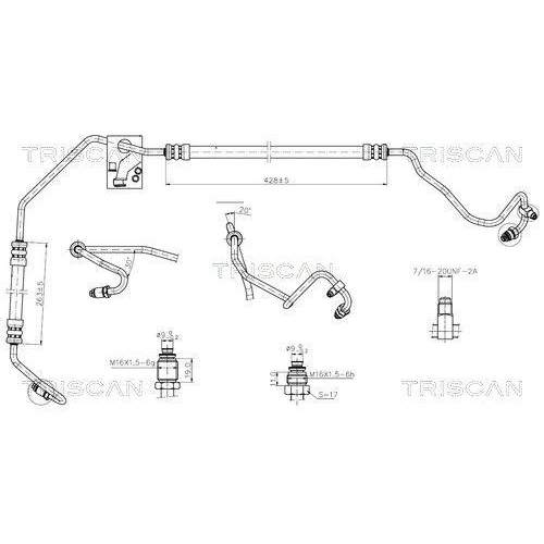 TRISCAN Hydraulikschlauch, Lenkung 8516 25002