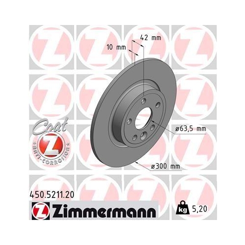 ZIMMERMANN Bremsscheibe COAT Z 450.5211.20
