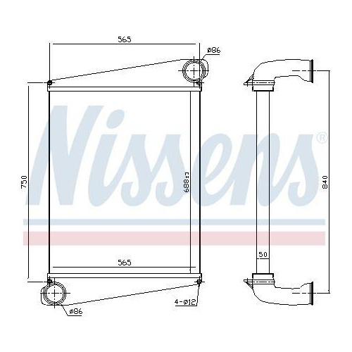 NISSENS Ladeluftk&uuml;hler 961259
