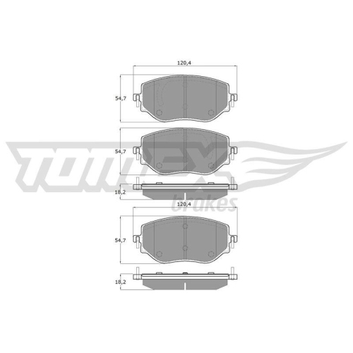 TOMEX Brakes Bremsbelagsatz, Scheibenbremse TX 19-76