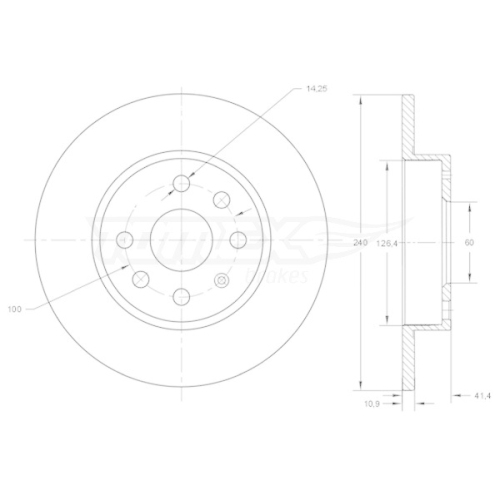 TOMEX Brakes Bremsscheibe TX 71-52