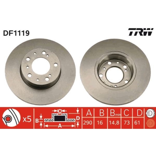 TRW Bremsscheibe DF1119