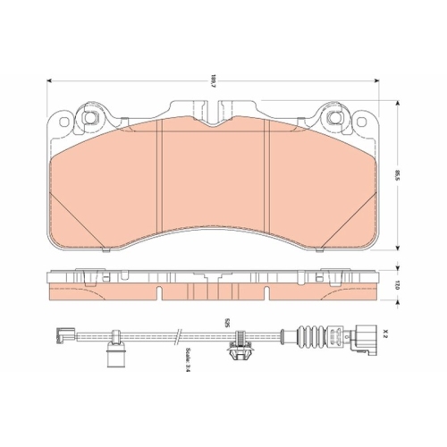 TRW Bremsbelagsatz, Scheibenbremse GDB3506