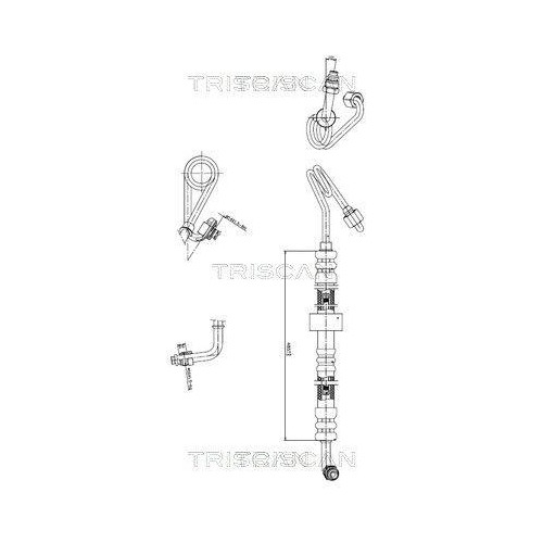 TRISCAN Hydraulikschlauch, Lenkung 8516 23007