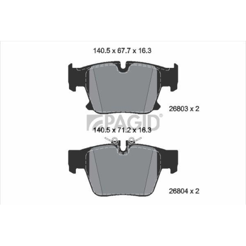 PAGID Bremsbelagsatz, Scheibenbremse T4303N