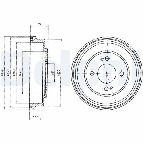 DELPHI Bremstrommel BF208