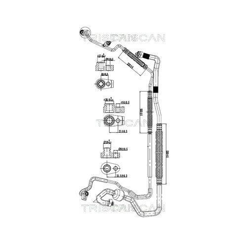 TRISCAN Hochdruck-/Niederdruckleitung, Klimaanlage 9010 16053