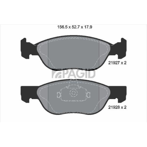 PAGID Bremsbelagsatz, Scheibenbremse T1326N