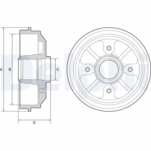 DELPHI Bremstrommel BF282