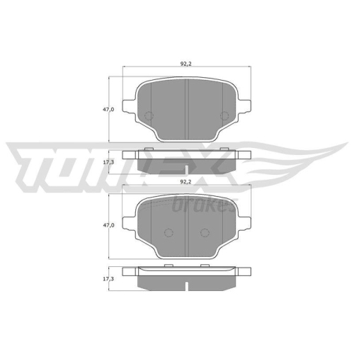 TOMEX Brakes Bremsbelagsatz, Scheibenbremse TX 19-92