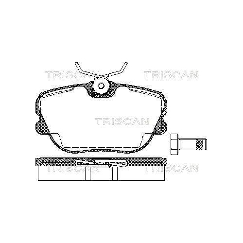 TRISCAN Bremsbelagsatz, Scheibenbremse 8110 65973
