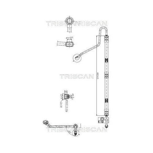 TRISCAN Hydraulikschlauch, Lenkung 8516 11007