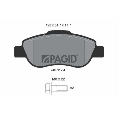 PAGID Bremsbelagsatz, Scheibenbremse T1442N