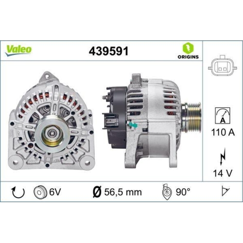 VALEO Generator VALEO ORIGINS NEW OE TECHNOLOGIE 439591