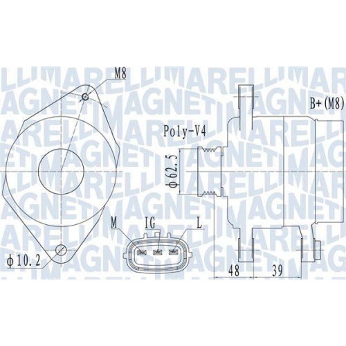 MAGNETI MARELLI Generator 063731517010