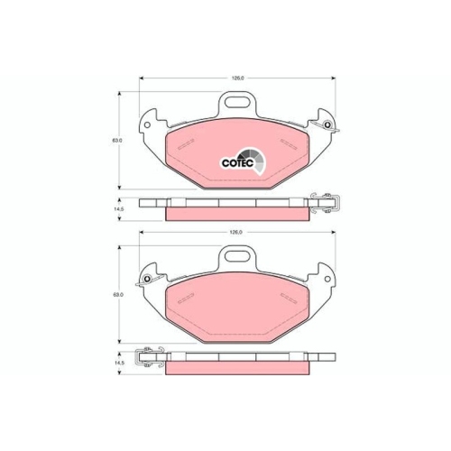 TRW Bremsbelagsatz, Scheibenbremse COTEC GDB1353