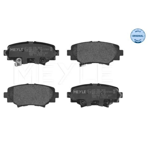 MEYLE Bremsbelagsatz, Scheibenbremse MEYLE-ORIGINAL: True to OE. 025 258 7814
