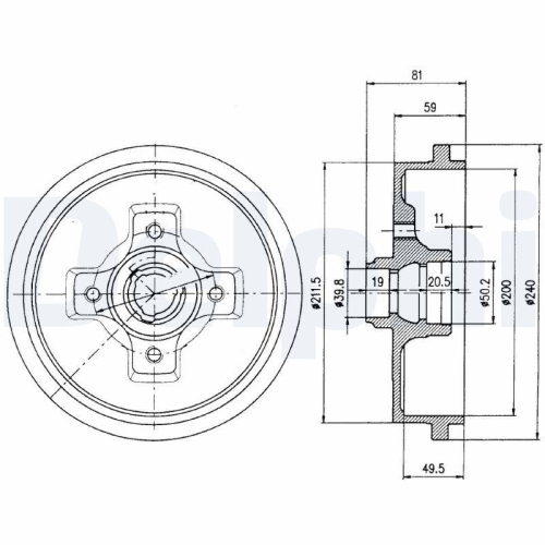 DELPHI Bremstrommel BF310