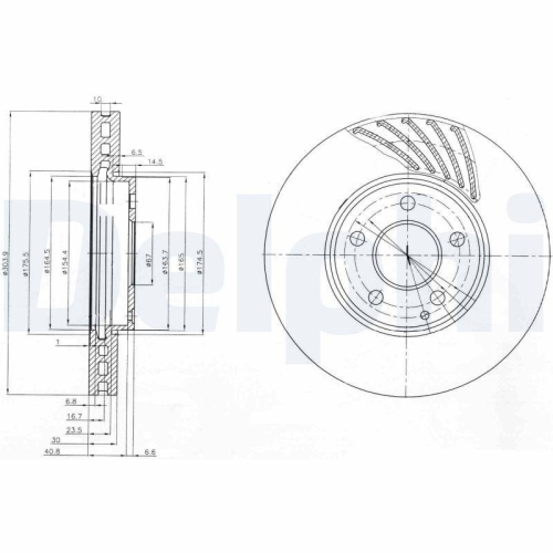 DELPHI Bremsscheibe BG4029