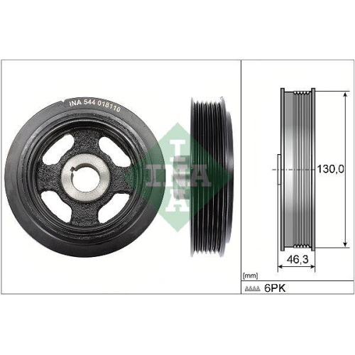 Schaeffler INA Riemenscheibe, Kurbelwelle 544 0181 10