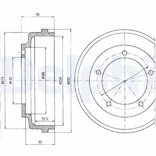 DELPHI Bremstrommel BF316