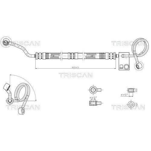 TRISCAN Hydraulikschlauch, Lenkung 8516 29036