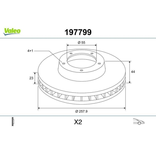 VALEO Bremsscheibe 197799