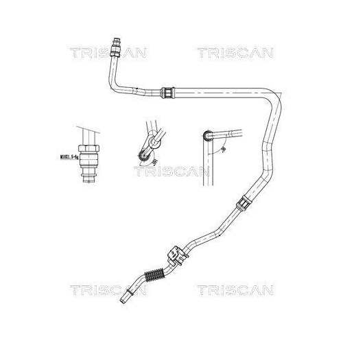 TRISCAN Hydraulikschlauch, Lenkung 8516 28016