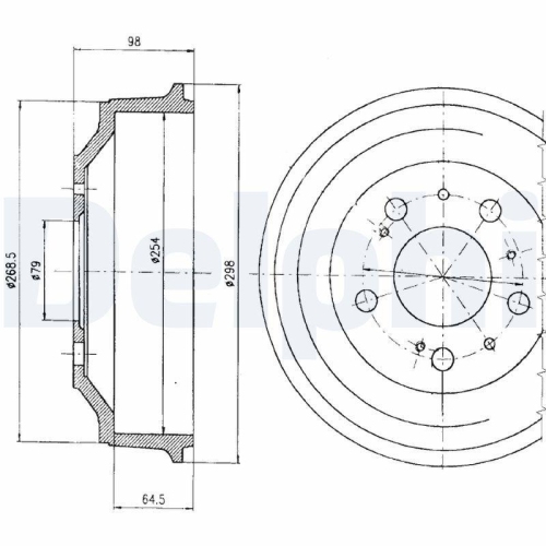 DELPHI Bremstrommel BF327