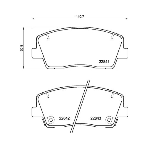 HELLA Bremsbelagsatz, Scheibenbremse 8DB 355 039-921