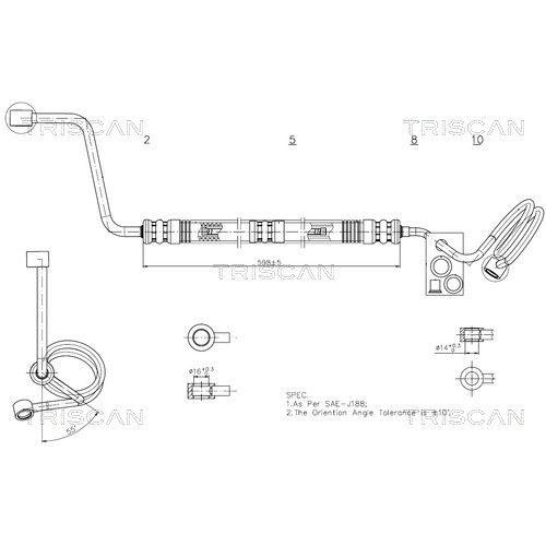 TRISCAN Hydraulikschlauch, Lenkung 8516 29037