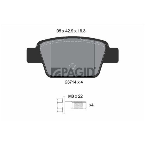 PAGID Bremsbelagsatz, Scheibenbremse T5165N