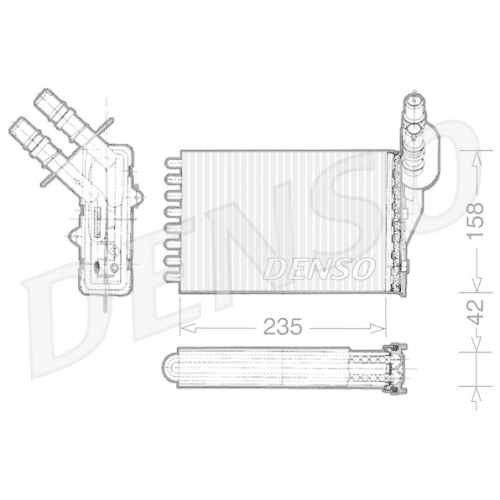 DENSO W&auml;rmetauscher, Innenraumheizung DRR23001