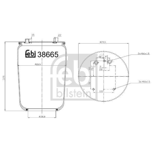 FEBI BILSTEIN Federbalg, Luftfederung 38665