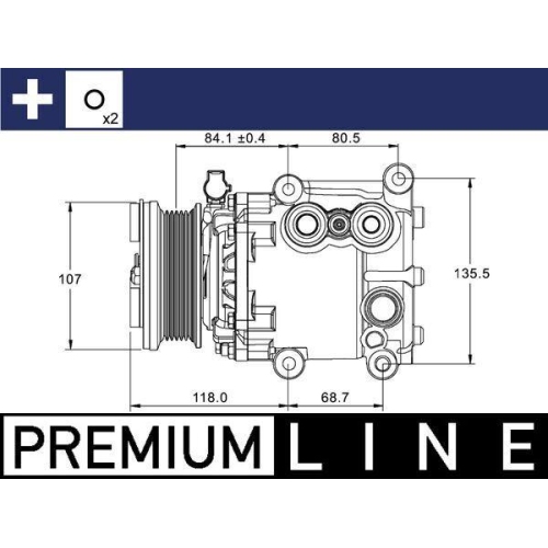 MAHLE Kompressor, Klimaanlage BEHR *** PREMIUM LINE *** ACP 1336 000P